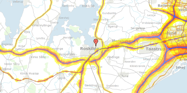 Trafikstøjkort på Valhalvej 31, 4000 Roskilde