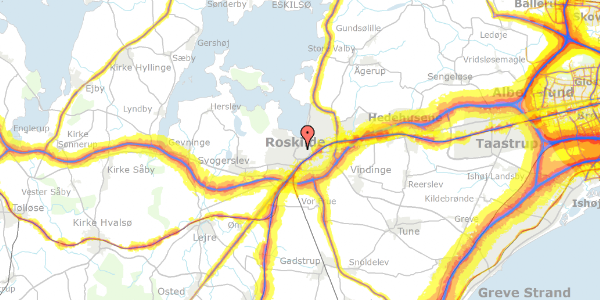 Trafikstøjkort på Weysegangen 2, 4000 Roskilde