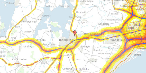 Trafikstøjkort på Vissenbjergvej 7, 4000 Roskilde