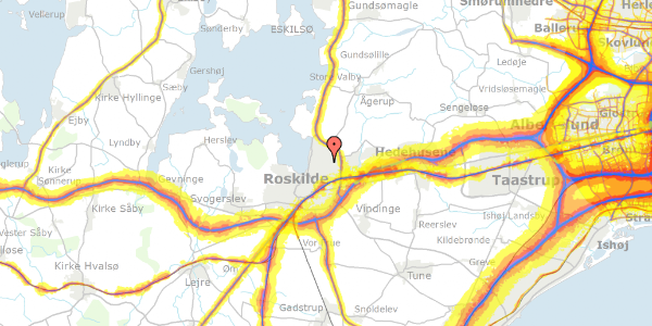 Trafikstøjkort på Vissenbjergvej 24, 4000 Roskilde