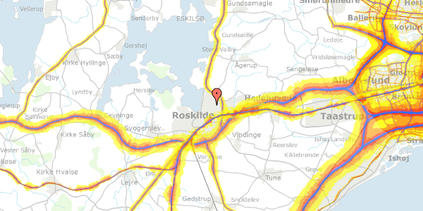 Trafikstøjkort på Vissenbjergvej 40, 4000 Roskilde