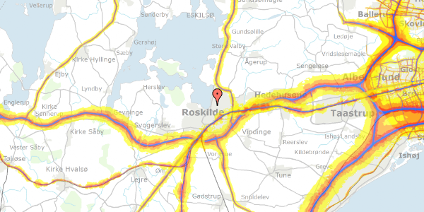 Trafikstøjkort på Ægirsvej 4, 4000 Roskilde