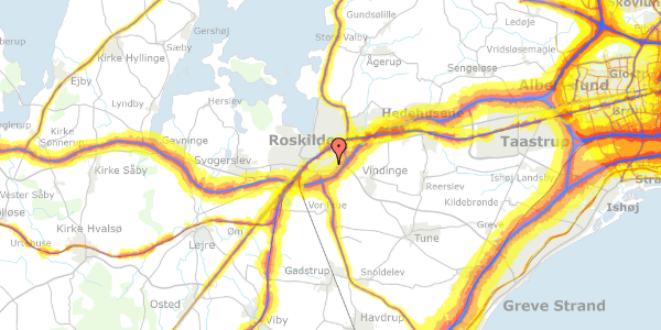 Trafikstøjkort på Østervang 61, 4000 Roskilde