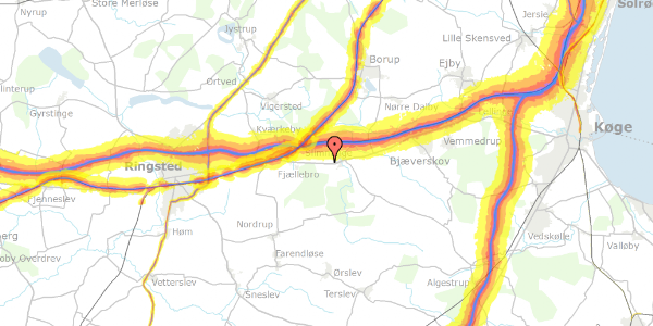 Trafikstøjkort på Ringstedvej 636, 4100 Ringsted