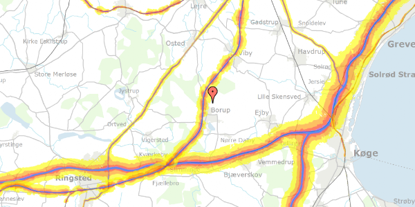 Trafikstøjkort på Skovbrynet 20, 4140 Borup