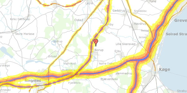 Trafikstøjkort på Skovbrynet 25, 4140 Borup