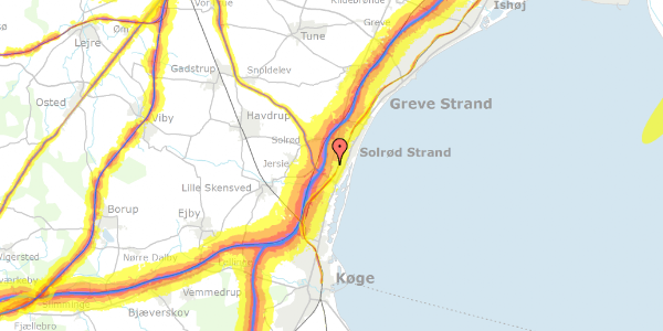 Trafikstøjkort på Egeholmen 5, st. th, 2680 Solrød Strand