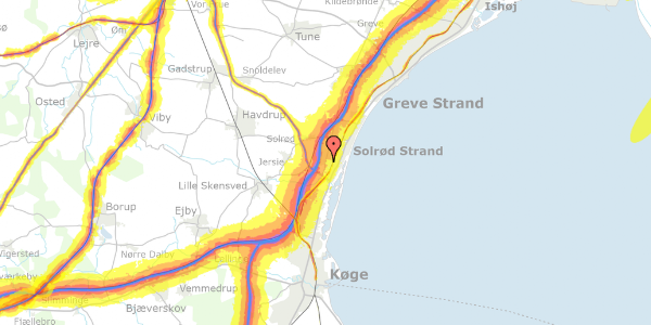 Trafikstøjkort på Egeholmen 17, 2. th, 2680 Solrød Strand