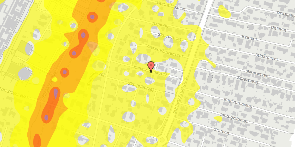 Trafikstøjkort på Kellermanns Allé 7, 2680 Solrød Strand