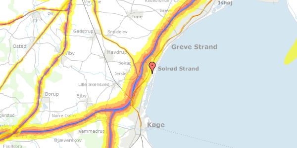 Trafikstøjkort på Maglekæret 9D, 2680 Solrød Strand