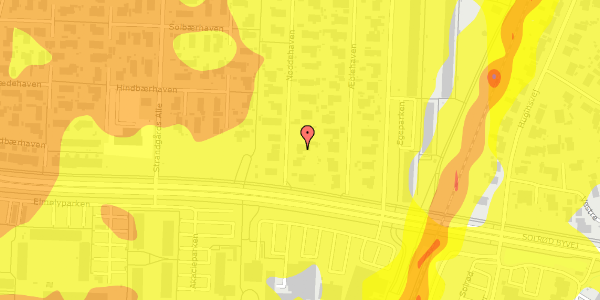 Trafikstøjkort på Nøddehaven 27, 2680 Solrød Strand