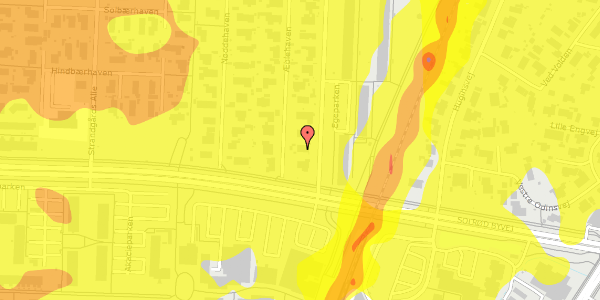 Trafikstøjkort på Æblehaven 25, 2680 Solrød Strand