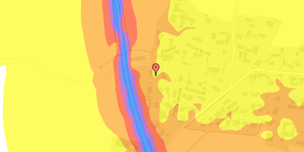 Trafikstøjkort på Ålykkevej 14, 2680 Solrød Strand