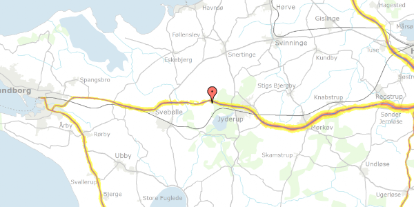 Trafikstøjkort på Krogen 8, 4450 Jyderup