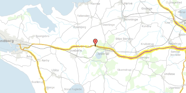 Trafikstøjkort på Krogen 14, 4450 Jyderup