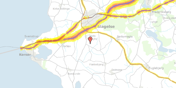 Trafikstøjkort på Falkensteenvej 5, 4200 Slagelse