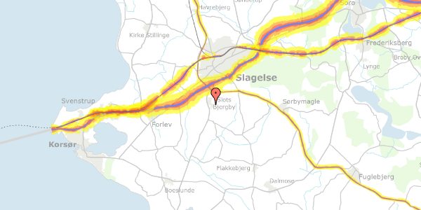 Trafikstøjkort på Felixvej 17, 4200 Slagelse