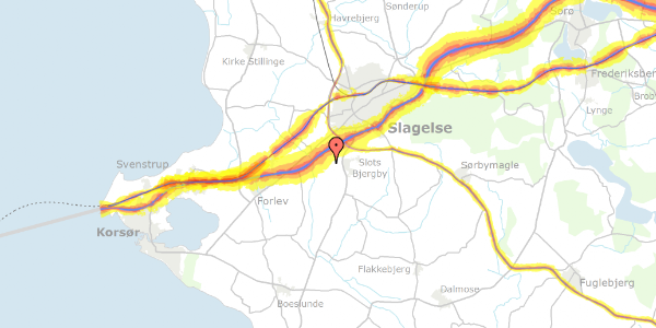 Trafikstøjkort på Havremarksvej 7, 4200 Slagelse