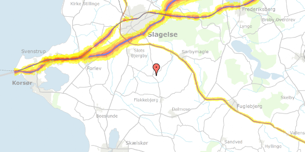 Trafikstøjkort på Skørpingevej 34, 4200 Slagelse