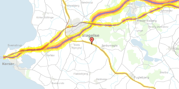 Trafikstøjkort på Slagelse Landevej 8B, 4200 Slagelse
