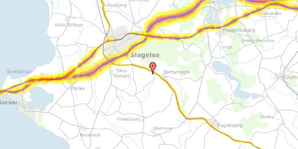 Trafikstøjkort på Slagelse Landevej 10, 4200 Slagelse