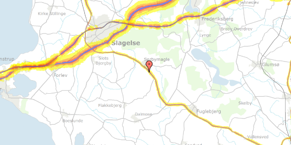 Trafikstøjkort på Slagelse Landevej 24, 4200 Slagelse