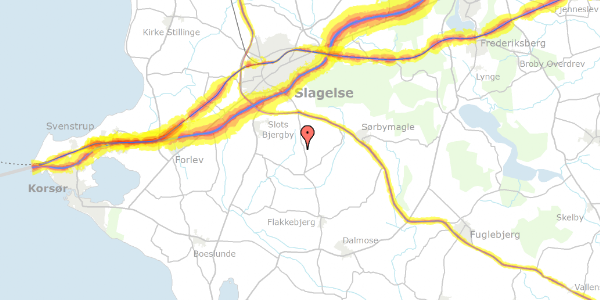 Trafikstøjkort på Sludstrupvej 5, 4200 Slagelse