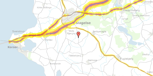 Trafikstøjkort på Sludstrupvej 10, 4200 Slagelse