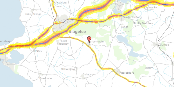 Trafikstøjkort på Sørby Parkvej 54, 4200 Slagelse