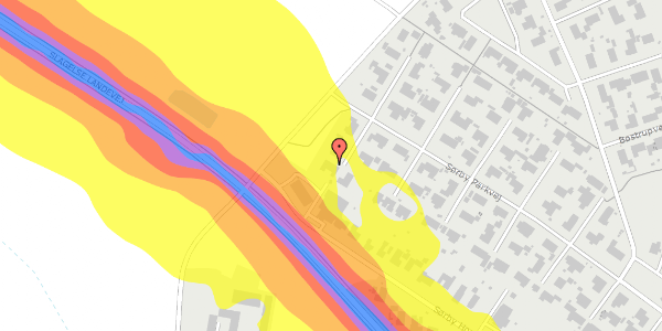Trafikstøjkort på Sørby Parkvej 81, 4200 Slagelse