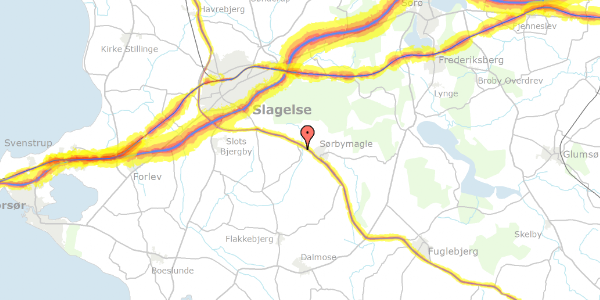 Trafikstøjkort på Sørbylillevej 17, 4200 Slagelse