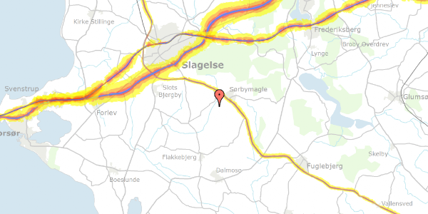 Trafikstøjkort på Sørbymagle Mose 2B, 4200 Slagelse