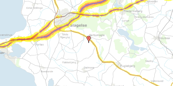 Trafikstøjkort på Vollerupvej 5, 4200 Slagelse