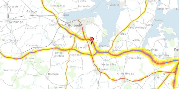 Trafikstøjkort på Blommehaven 69, 4390 Vipperød