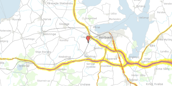 Trafikstøjkort på Butterupvej 66, 4420 Regstrup