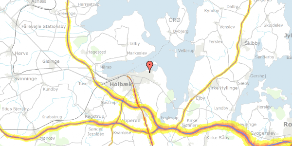 Trafikstøjkort på Ewalds Have 16, 4300 Holbæk