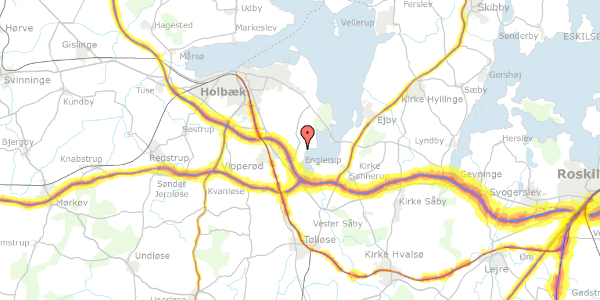 Trafikstøjkort på Maglestenen 8, 4390 Vipperød