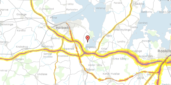 Trafikstøjkort på Tempelvej 9, 4390 Vipperød