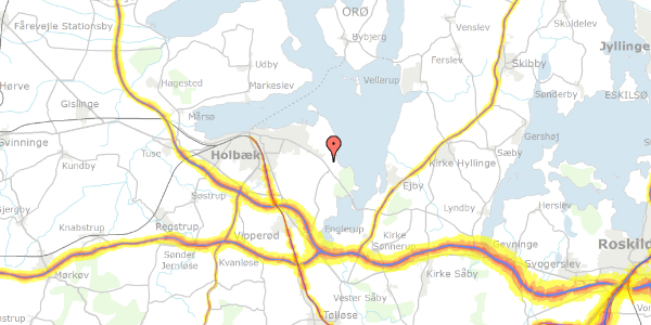 Trafikstøjkort på Tjebberupvej 104, 4300 Holbæk