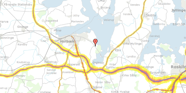 Trafikstøjkort på Ågerupvej 15, 4300 Holbæk