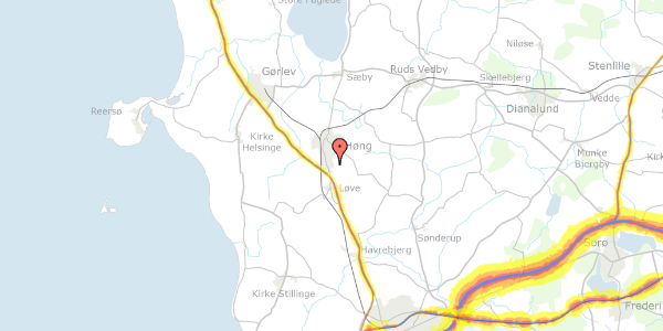 Trafikstøjkort på Bakkedraget 27, 4270 Høng