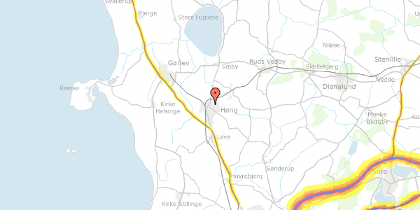 Trafikstøjkort på Bakkevej 3, 4270 Høng