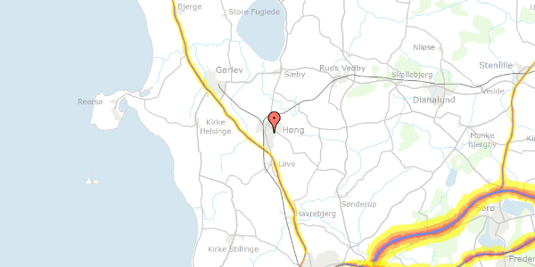 Trafikstøjkort på Centervej 13, 4270 Høng