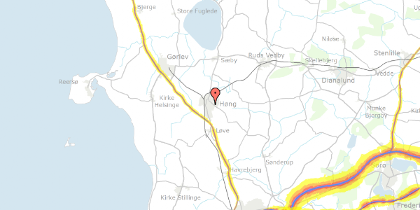Trafikstøjkort på Drosselvej 8, 4270 Høng