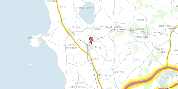 Trafikstøjkort på Hovedgaden 67, 4270 Høng