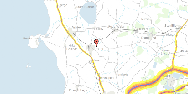 Trafikstøjkort på Kastanjelunden 18, 4270 Høng