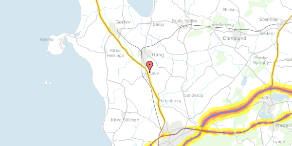 Trafikstøjkort på Løve Gl Landevej 19, 4270 Høng