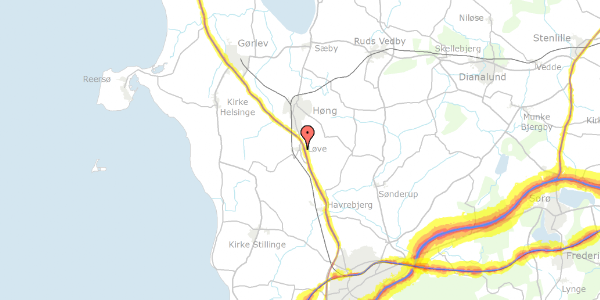 Trafikstøjkort på Løve Gl Landevej 22, 4270 Høng