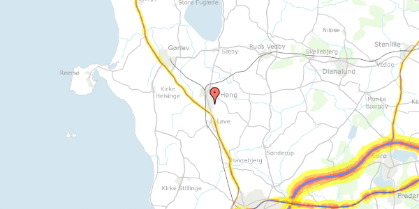 Trafikstøjkort på Marievej 80, 4270 Høng