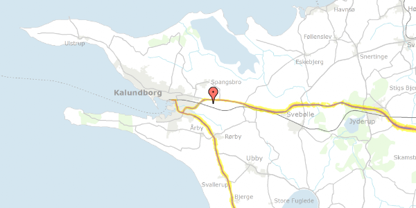 Trafikstøjkort på Kærbyvej 2, 4400 Kalundborg